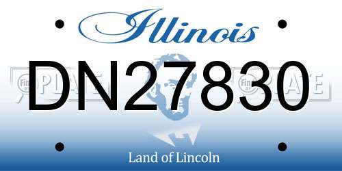 DN27830 Illinois License Plate