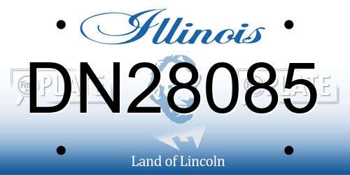 DN28085 Illinois License Plate