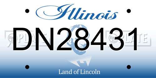 DN28431 Illinois License Plate