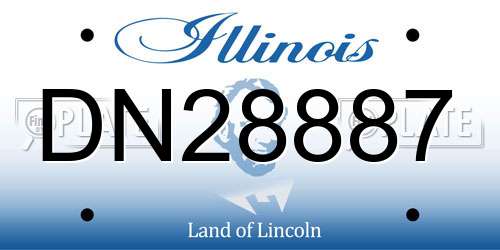 DN28887 Illinois License Plate