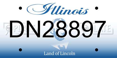 DN28897 Illinois License Plate