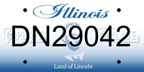 DN29042 Illinois License Plate