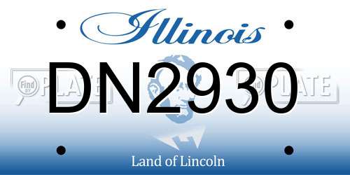 DN2930 Illinois License Plate