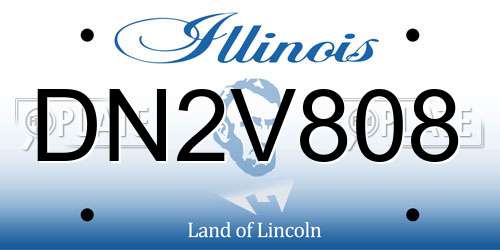 DN2V808 Illinois License Plate