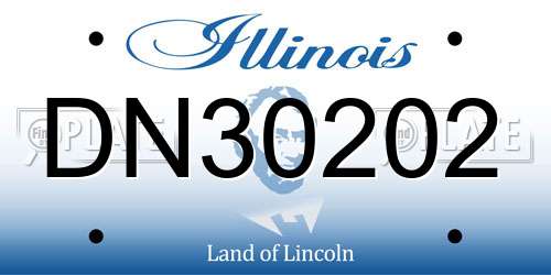 DN30202 Illinois License Plate