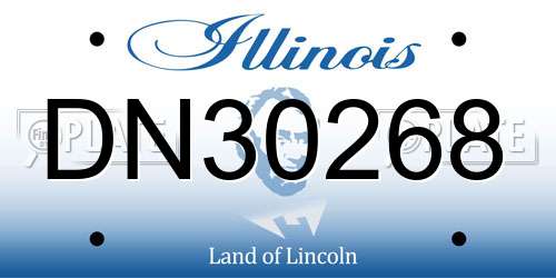 DN30268 Illinois License Plate