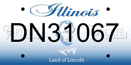 DN31067 Illinois License Plate