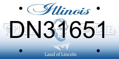 DN31651 Illinois License Plate