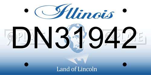 DN31942 Illinois License Plate