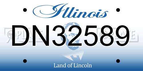 DN32589 Illinois License Plate
