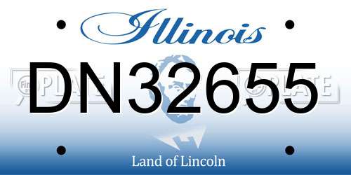DN32655 Illinois License Plate