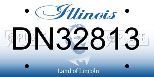 DN32813 Illinois License Plate