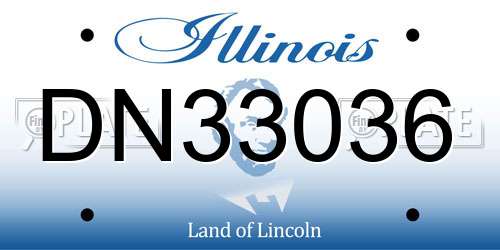 DN33036 Illinois License Plate