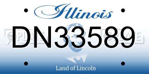 DN33589 Illinois License Plate