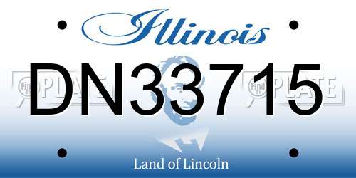 DN33715 Illinois License Plate