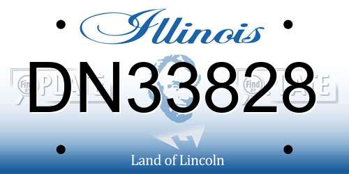 DN33828 Illinois License Plate