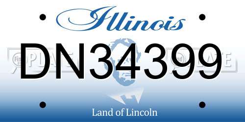 DN34399 Illinois License Plate