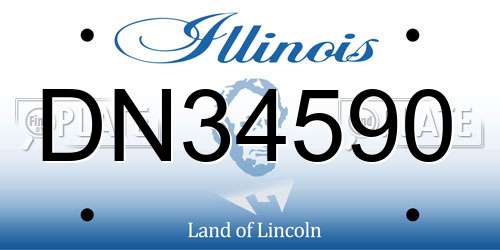 DN34590 Illinois License Plate
