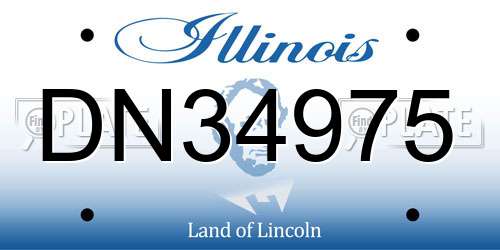 DN34975 Illinois License Plate