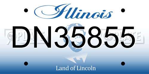 DN35855 Illinois License Plate