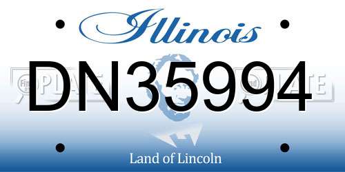 DN35994 Illinois License Plate