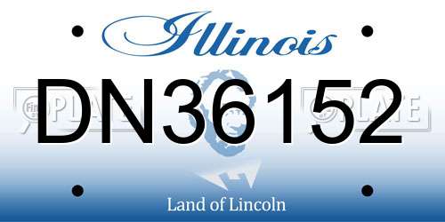 DN36152 Illinois License Plate