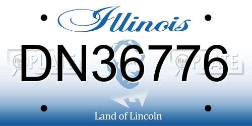 DN36776 Illinois License Plate