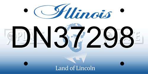 DN37298 Illinois License Plate