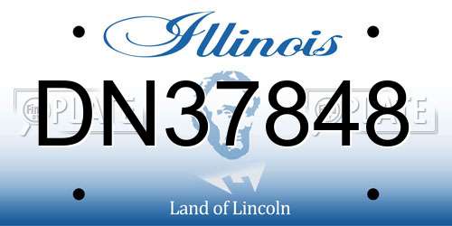 DN37848 Illinois License Plate
