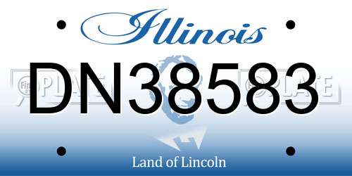 DN38583 Illinois License Plate
