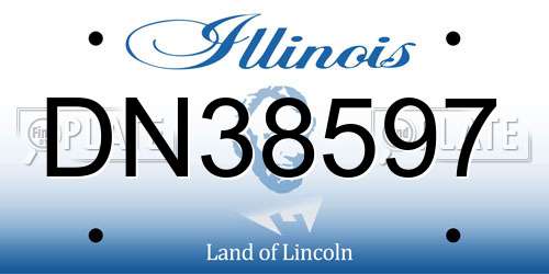 DN38597 Illinois License Plate