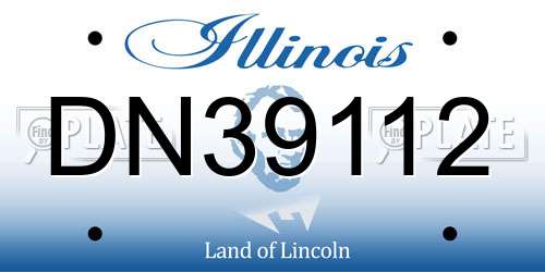 DN39112 Illinois License Plate