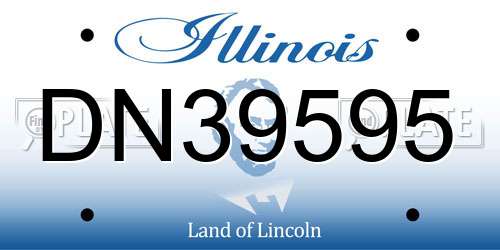 DN39595 Illinois License Plate