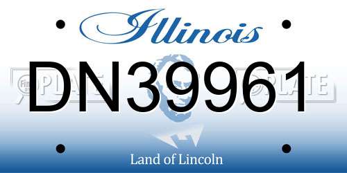 DN39961 Illinois License Plate