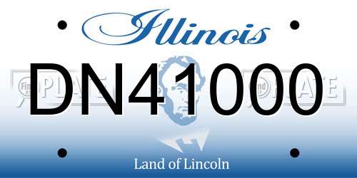 DN41000 Illinois License Plate