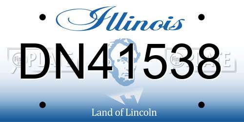 DN41538 Illinois License Plate