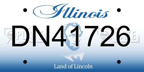 DN41726 Illinois License Plate