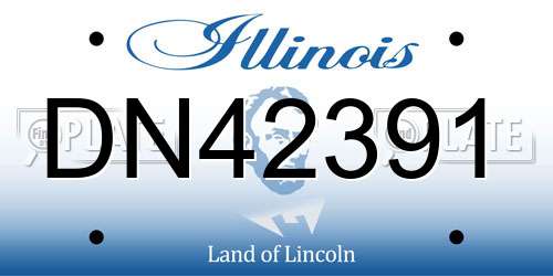 DN42391 Illinois License Plate