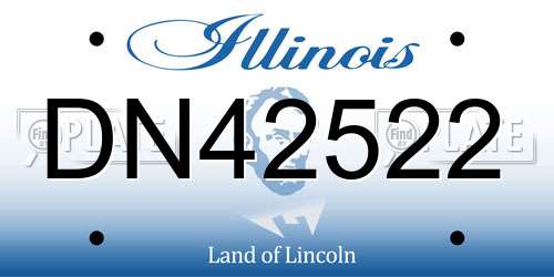 DN42522 Illinois License Plate