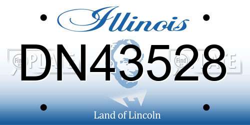 DN43528 Illinois License Plate