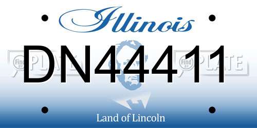 DN44411 Illinois License Plate