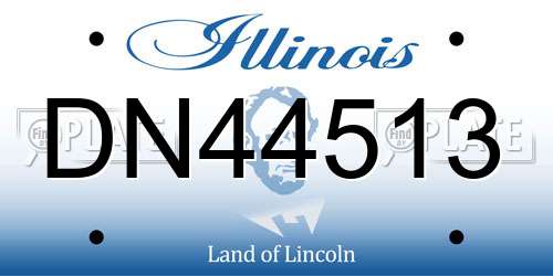 DN44513 Illinois License Plate