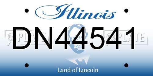 DN44541 Illinois License Plate