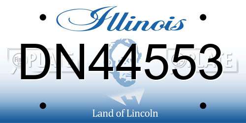 DN44553 Illinois License Plate