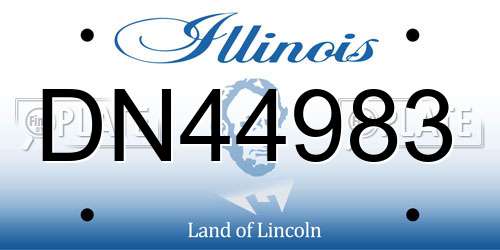 DN44983 Illinois License Plate