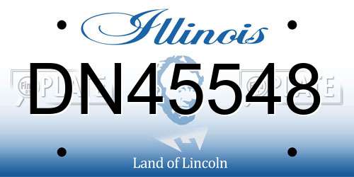 DN45548 Illinois License Plate