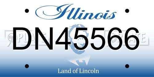 DN45566 Illinois License Plate