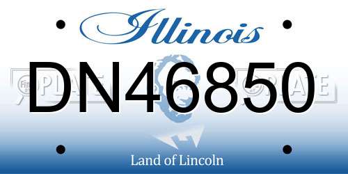 DN46850 Illinois License Plate