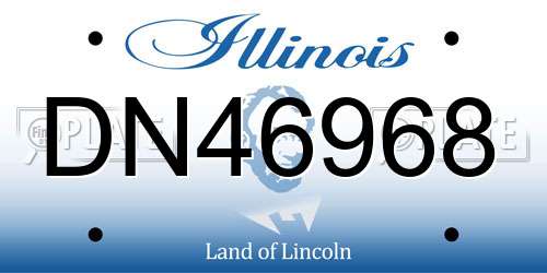 DN46968 Illinois License Plate