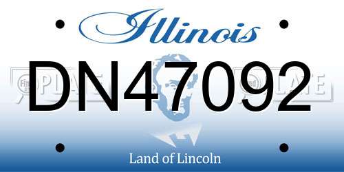 DN47092 Illinois License Plate